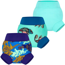BIG ELEPHANT Reusable Baby Swim Diapers - 3 Pack for Boys – Adjustable, Easy to Wash, Soft & Waterproof, 4T