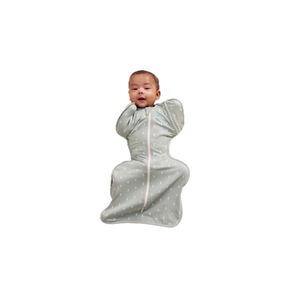 Love To Dream Swaddle Up, Newborn 2.2-3.8 Kg - Moon Olive, Snug Fit, Supports Healthy Sleep Routine, 1.0 Tog For 20-24C Temperatures
