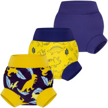 BIG ELEPHANT Reusable Baby Swim Diapers – Adjustable, Easy-Wash Swimming Diaper 3pcs – Soft, Breathable, Waterproof Swim Wear for Boys, 3T