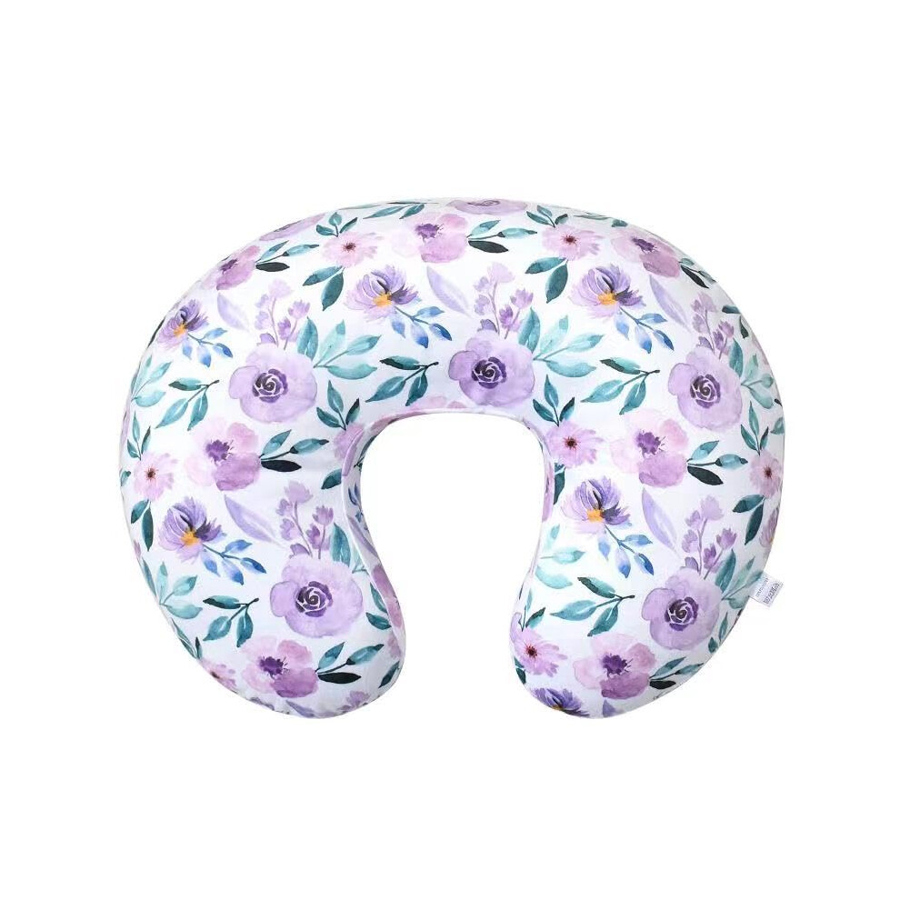 Baby Nursing Pillow Cover Breast Feeding Pillow Cover Slipcover U Shape For Baby Boy Girl,Cover Only(Purplerose) Ievolve