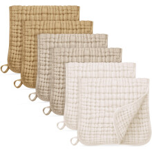 Unnivoll Muslin Cloths for Baby 100% Cotton Muslin Squares Burp Cloths Baby Essentials for Newborn Boys Girls Large 50x25CM Extra Soft and Absorbent