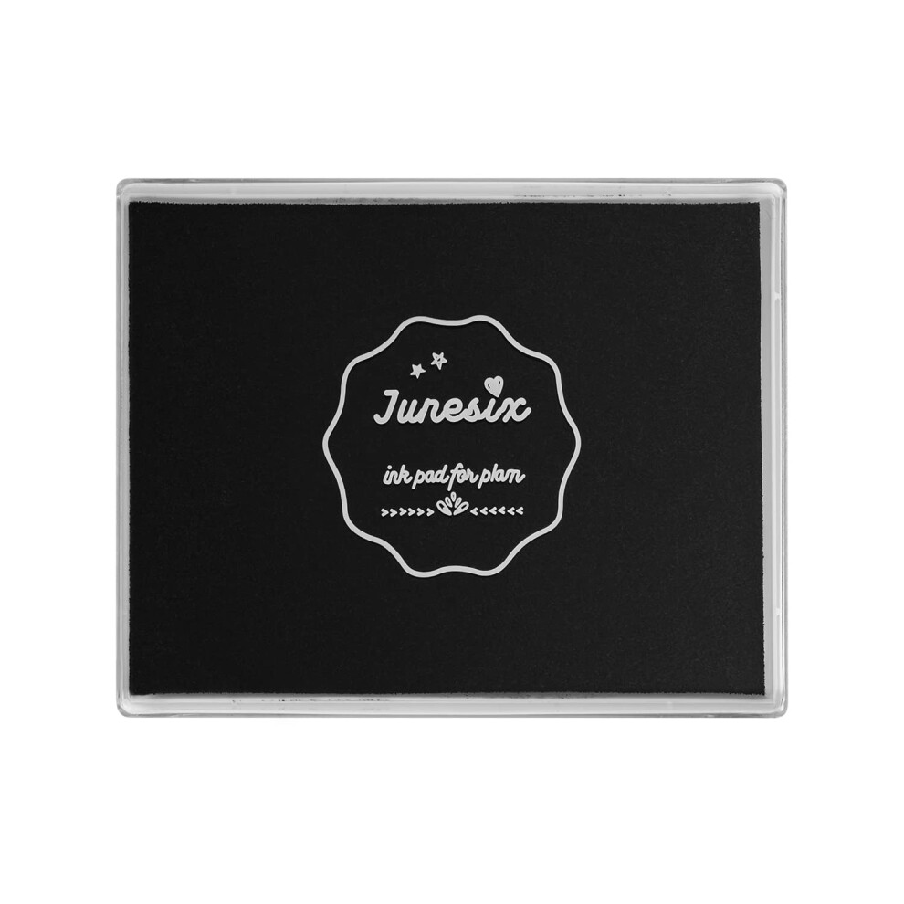 Ink Pad, 5X4'' Washable Non-Toxic Ink Stamp Pad For Baby Footprint Handprint, Black Ancwzoz
