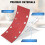 Aucenix Sanding Sheets for Electric Sander: 48Pcs Hook and Loop Sandpaper - Rectangular Sander Pads with 8 Holes Assorted (40/60/80/120/180/240/400/6 3