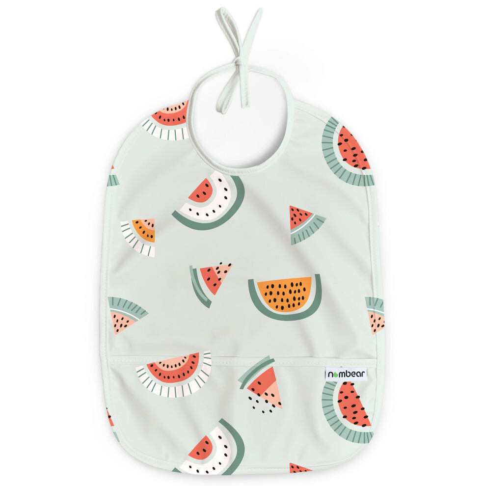 Easy Wipe Clean Sleeveless Baby Bibs 6-12 Months For Baby Led Weaning - Waterproof Feeding Bibs 12-18 Months,Toddler Food Apron, 1-Pack Nombear