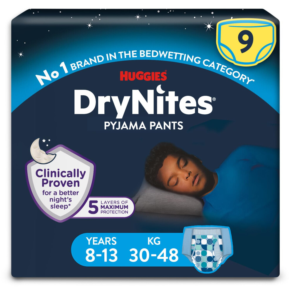 2x Packs of 9 Huggies DryNites Pyjama Pants Nappies Boy 8-13 Years / 30-48 Kg - Image 7