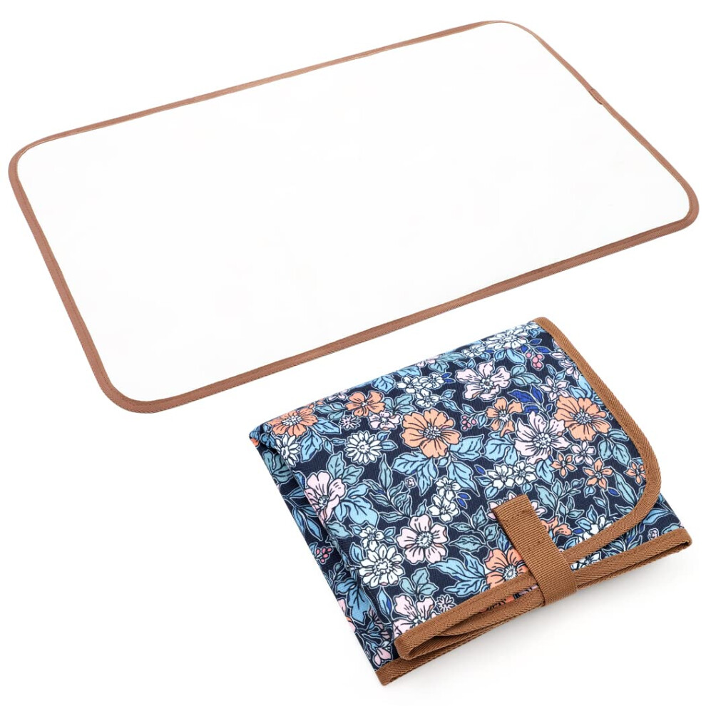 Foldable Baby Change Mat - Portable Travel Changing Mat With Flower Cartoon Design Lekebaby