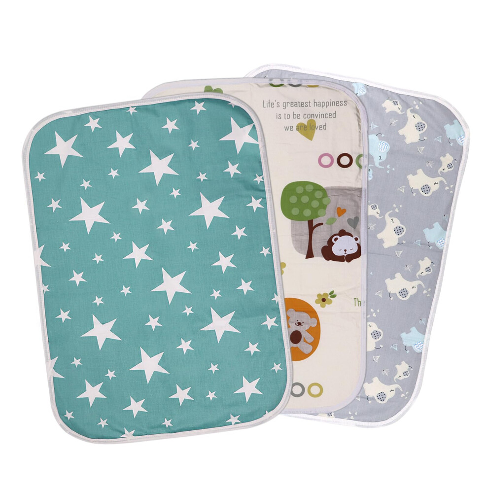 Tuciyke Baby Changing Pad,3 Pcs Foldable Waterproof Reusable Washable Unisex Changing Mat Liners - 19.6''X27.5'' Indoor,Outdoor,Travel