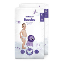 By Amazon Ultra Dry Nappies - Size 5+ (11-17 kg) - With channels- 144 nappies (2 packs x 72) (Previously a Mama Bear brand, same product)