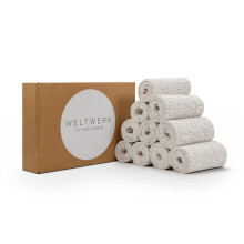 WELTWERK Plaster Bandages for Plaster Cast Baby Belly (Set of 10) White Plaster Bandages for Crafts