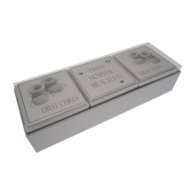 White Cotton Cards Twins First Curl/Bracelet/Tooth 3-in-1 Keepsake Box Set (Silver Booties), BOST5