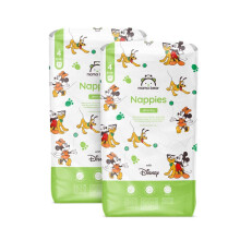 Amazon Brand - Mama Bear Disney Ultra Dry Nappies, Size 4 (8-14 kg), 168 Count (2 Packs of 84), White, Monthly Pack