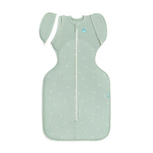 Love To Dream Swaddle Up Transition Bag, Medium 6-8.5 kg, Olive Twigs, Snug Fit with Patented Zip-Off Wings | 1.5 TOG Ideal for All-Year Use
