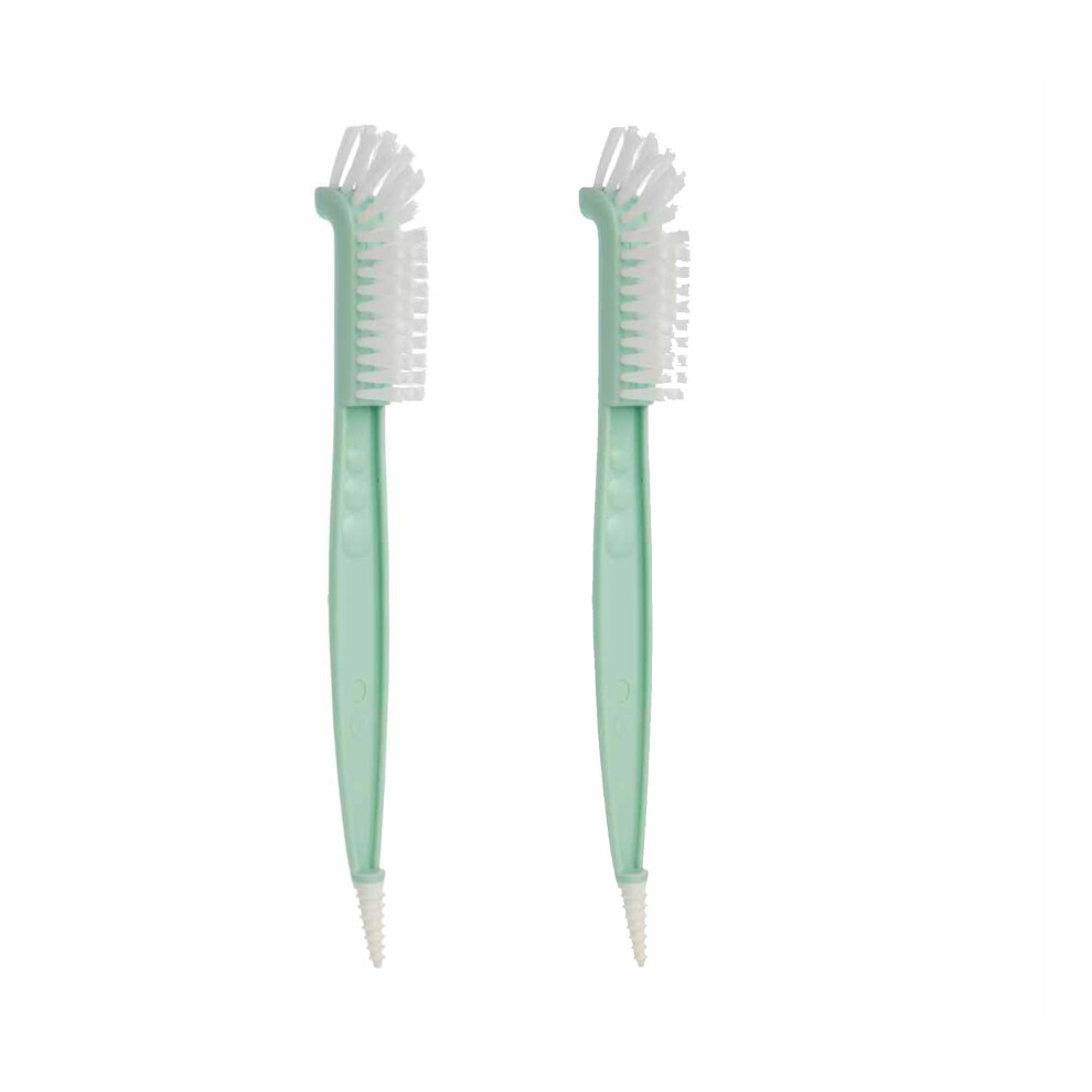 Tiny To Tots Baby To Toddler Bottle Cleaner Brush 2 In 1 Teat Cleaner Tiny To Tots Teal Colourway 2 Pack Cleaning Brushes For Baby Bottles & Teats