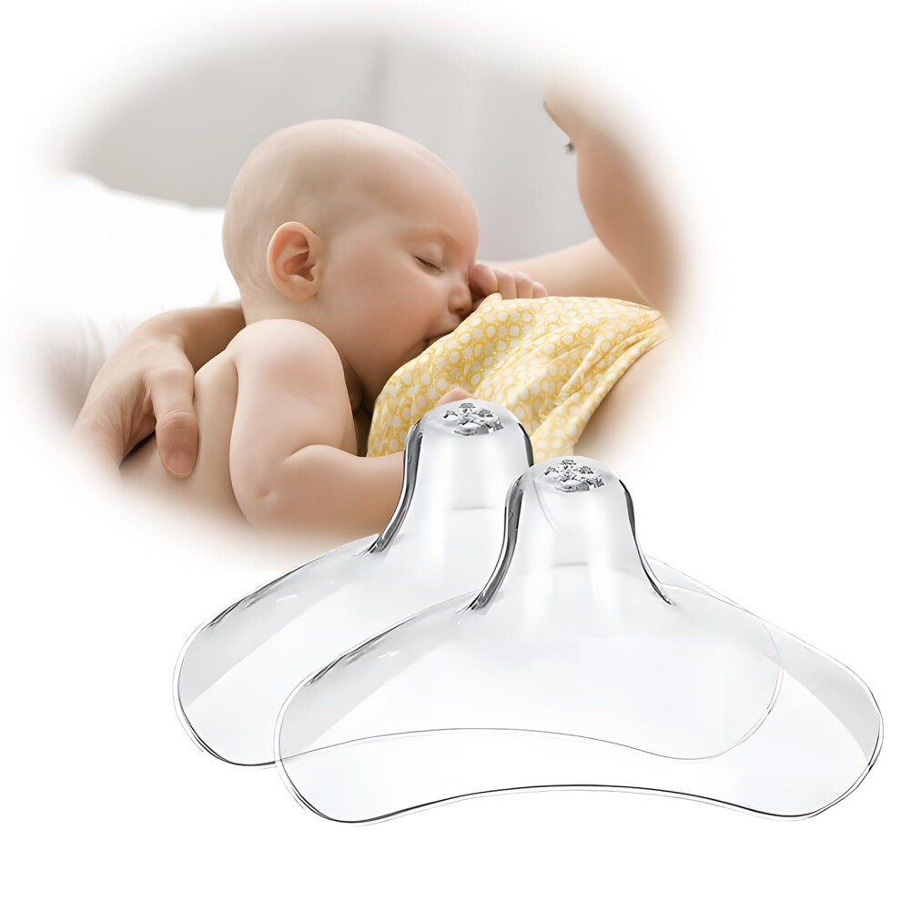 Luxemum Nipple Shields For Breastfeeding Newborn, Breastfeeding Essentials Supplies For Nursing Baby, Nipple Guards Bpa Free Reusable Soft Silicone For Latch
