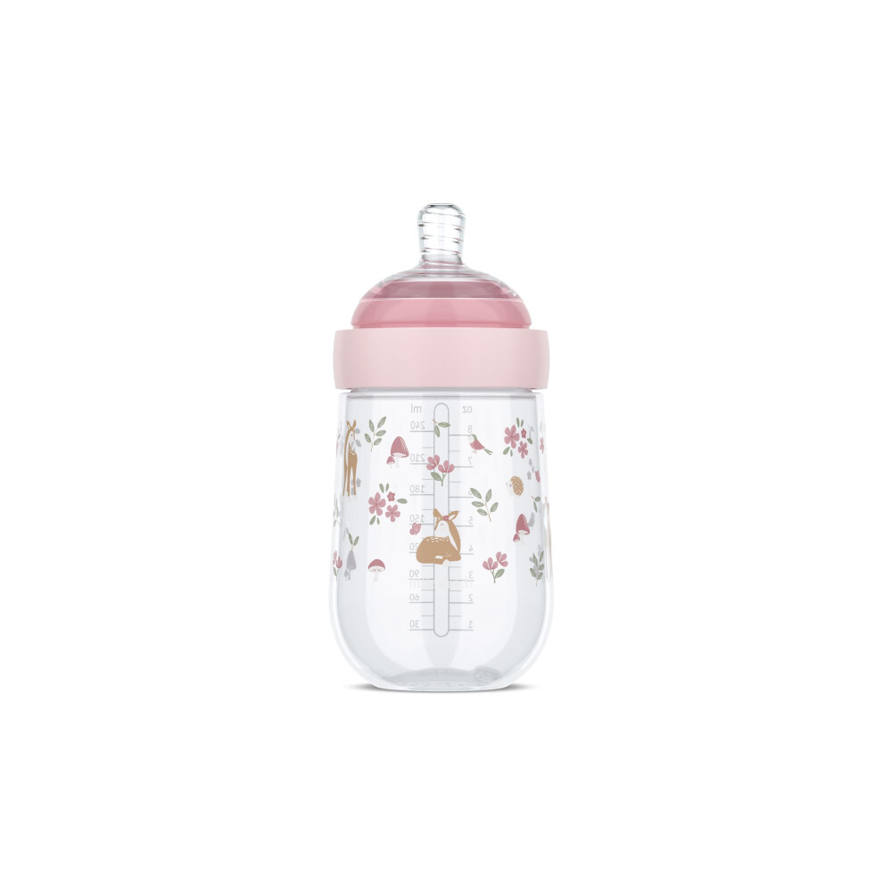 Baby Bottle Mio Little Dutch - Transparent Cap For Storage - Anti-Colic Baby Bottles - Spiral Design Prevents Blocked Teat Mepal