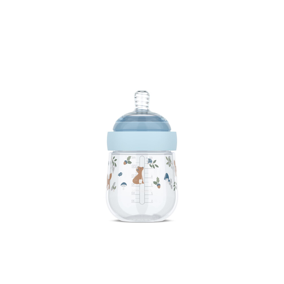 Baby Bottle Mio Little Dutch - Transparent Cap For Storage - Anti-Colic Baby Bottles - Spiral Design Prevents Blocked Teat Mepal