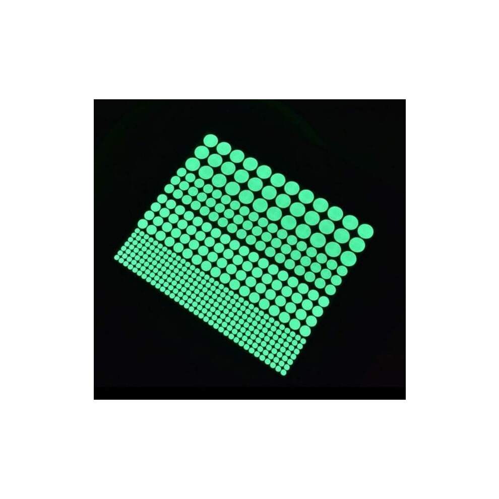 Wyjuan 1 Sheet Glow In The Dark Wall Stickers, 407 Pcs Removable Dots Wall Decals Room Decor Kit,Adhesive Dots Luminous Ceiling Decals For Kids Bedroom