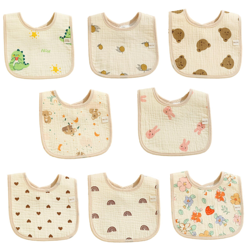8 Packs Baby Bandana Dribble Bibs Waterproof Newborn Bib Soft And Absorbent Bandana Drool Bibs Cotton Baby Infant Feeding Teething Bib With Oaygat