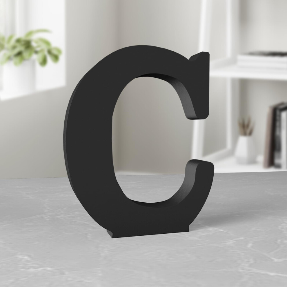 8 Inch Wood Letters Unfinished Wood Letter For Wall Decor Decorative Standing Letter Large Letters For Wall Decoration For Craft Home Black Aruatu
