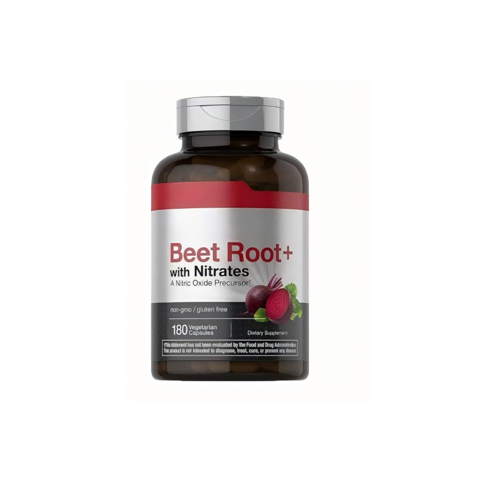 Nitric Oxide Beet Root Capsules | 180 Count | with Nitrates and Precursor | for Men and Women | Vegetarian, Non-GMO, Gluten Free Supplement