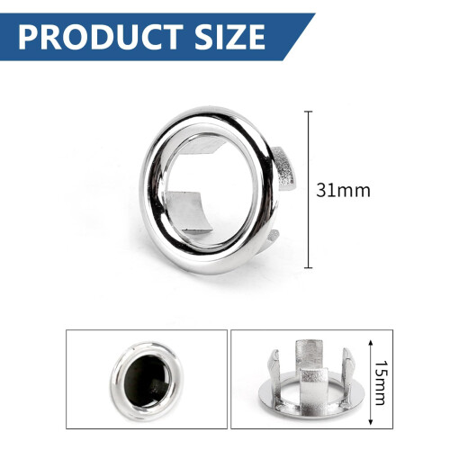 6 Pcs Sink Hole Replacement Overflow Hole,Sink Hole Cap,Drain Cap Cover Insert i 1