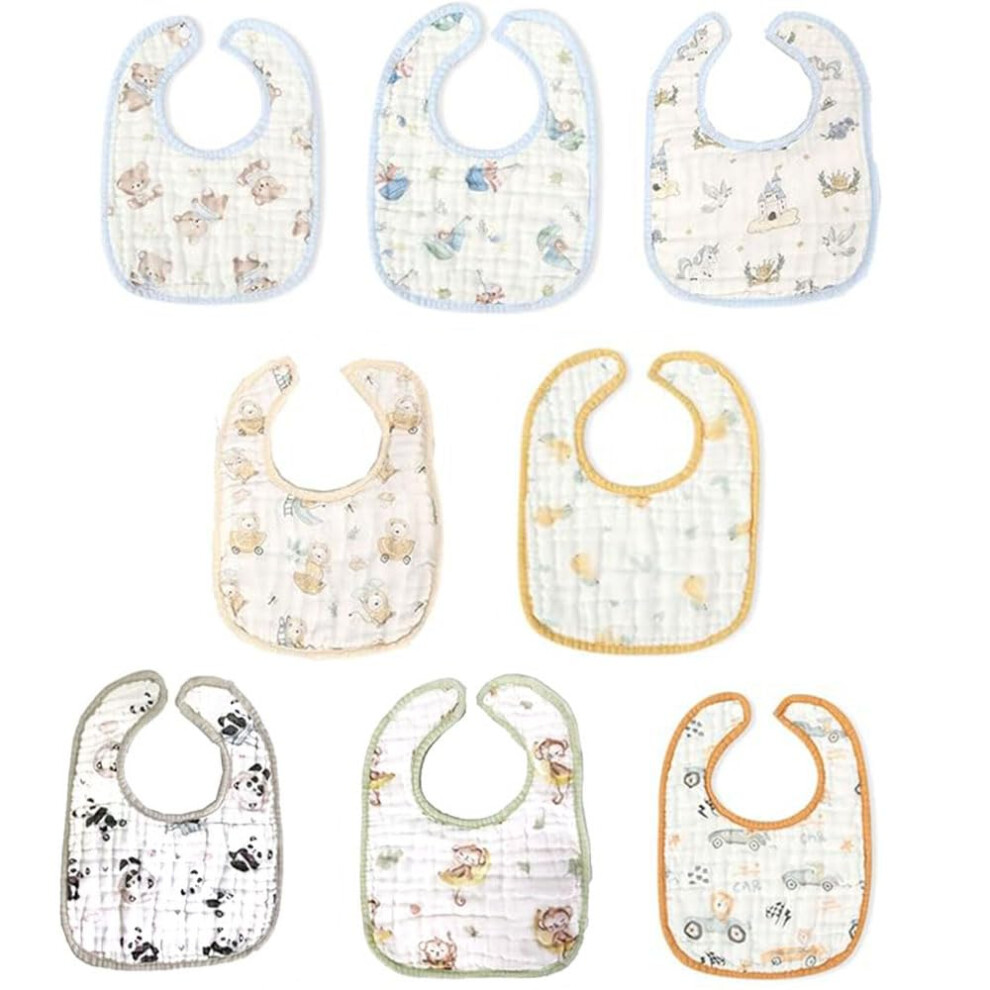 8 Pack Baby Bandana Dribble Bibs Soft And Absorbent Drool Bibs Cotton Infant Bib Breathable Infant Newborn Baby Feeding Teething Bib With Oaygat