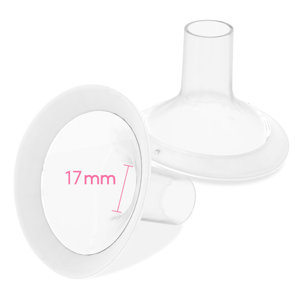 17Mm Flange Inserts For Medela Breast Pump, 2Pcs Medela Nipple Shields Compatible With Pump In Style, Symphony, Freestyle, Sonata, Maxflow Luxemum