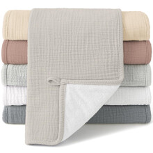 bearmoss Muslin Squares Cloths 100% Cotton Baby Burp Cloth 50x25CM Large Ultra-Absorbent Soft Baby Face Washcloths for Newborn Baby Boy and Girl
