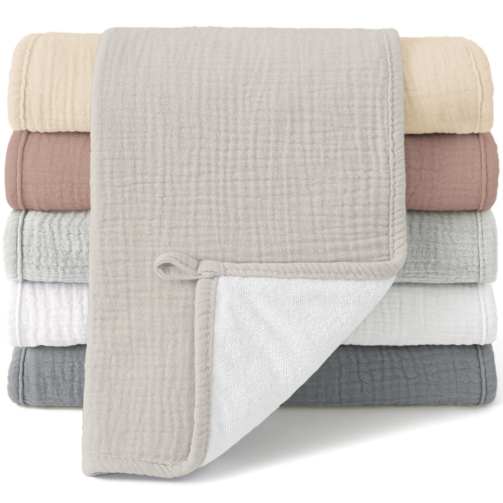 Muslin Squares Cloths 100% Cotton Baby Burp Cloth 50X25cm Large Ultra-Absorbent Soft Baby Face Washcloths For Newborn Baby Boy And Girl Bearmoss