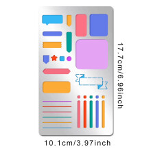 INFUNLY Bookmark Metal Journal Stencil 4X7 Stainless Steel Painting Stencils Kit Metal Frame Drawing Stencil Templates for DIY Engraving Painting