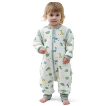 MIKAFEN Baby Sleeping Bag with Feet 2.0 Tog, Cotton, Children's All-Year with Removable Sleeves with Legs, Dinosaur 4-5 years