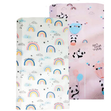 Cot Bed Fitted Sheets 140 x 70cm for Girl Boys | Bedding For Cot bed | Easy Care Soft Cotton and Dureable