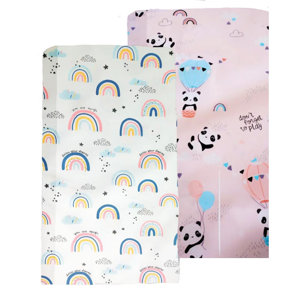 Aisawate Cot Bed Fitted Sheets 140 X 70Cm For Girl Boys | Bedding For Cot Bed | Easy Care Soft Cotton And Dureable