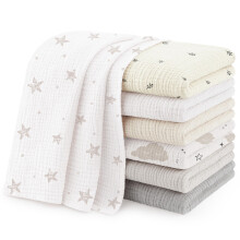 Susurration Muslin Cloths for Baby, 100% Cotton Baby Muslin Squares Cloths for Newborn Boy and Girl