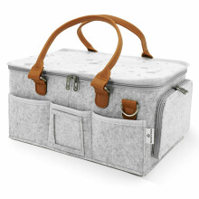 HOME FOR EACH - Diaper Caddy Organizer With Lid, Travel Essential for Newborns, Car Caddy, Shower Gifts for Girls and Boys, Baby Bag and Essentials
