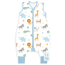 Mama Cheetah Toddler Sleep Sack with Feet, 6-18 Month, 2.5 TOG Organic Cotton Baby Sleeping Bag with Legs