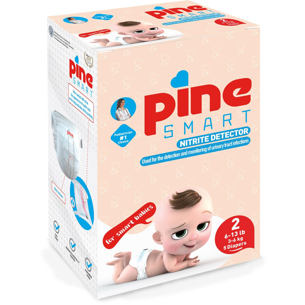 Pine Smart Intelligent Nappies With Uti Indicator, Test Nappy For Early Detection Of Urinary Tract Infections In Babies
