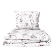 Baby Comfort 2-Piece Toddler Duvet & Pillow Set - 135x100 cm - 100% Cotton Breathable Fabric - Machine Washable Quilted Bedding for Cot Bed 12M+