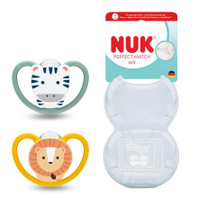 NUK Perfect Match Air Baby Dummies | 18-36 Months | Orthodontic Soothers That Pr