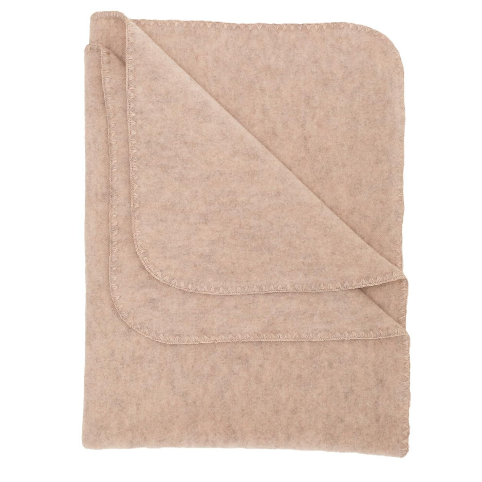 Natur, Baby Fleece Blanket With Shell Edge, 100% Wool (Kbt) (80 X 100 Cm, Sand Melange) Engel