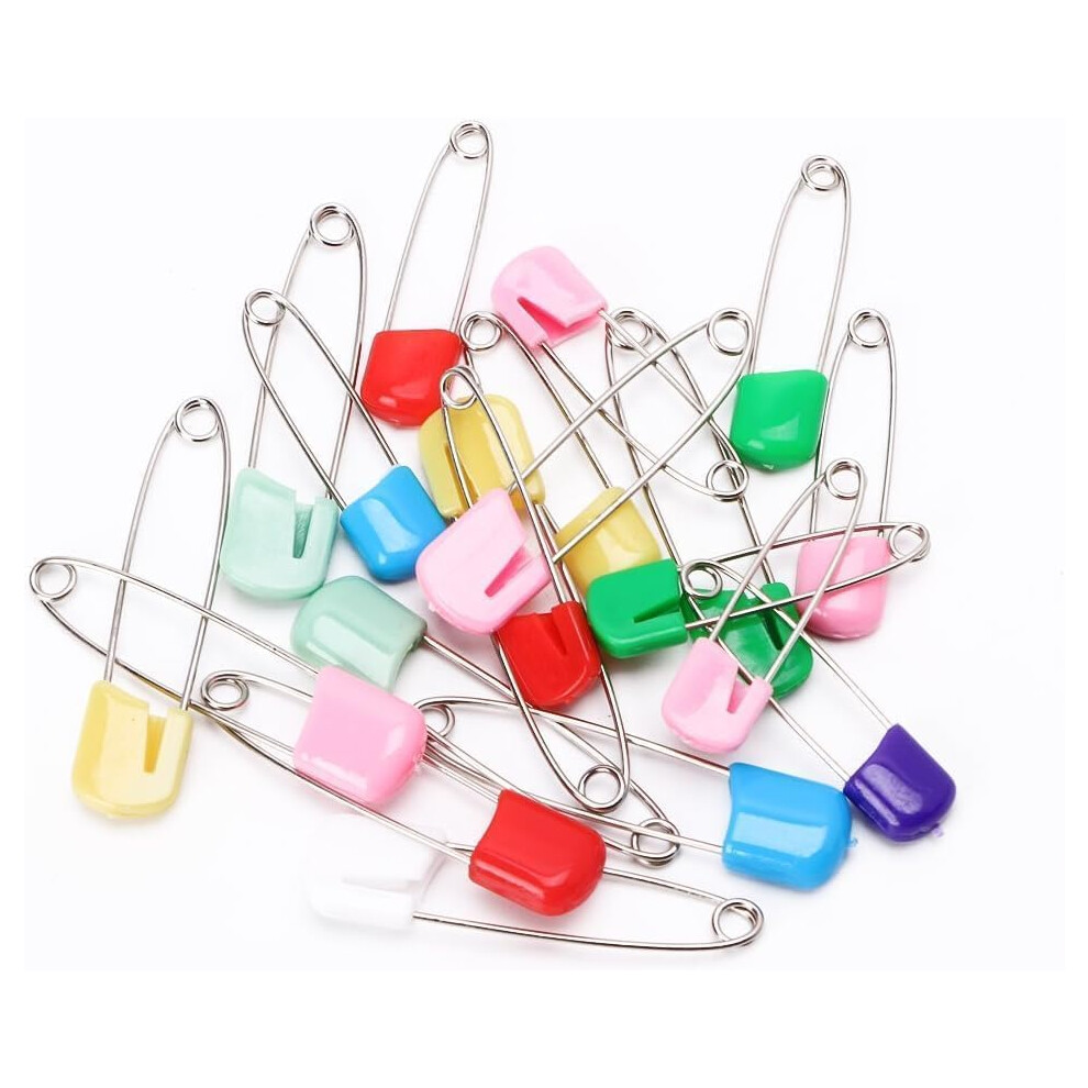 20Pcs Colorful 2 Inch Baby Infant Child Cloth Nappy Diaper Pins Safety Locking Holder Colorful Safety Pins Heavy Duty Wpppan