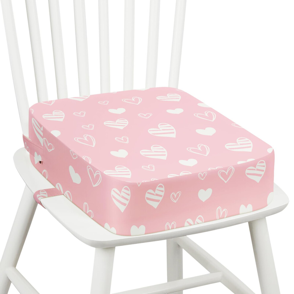 Omedecal Toddler Booster Seat For Dining Table, 10Cm Thick Strong Support Kids Booster Cushion With Adjustable Straps