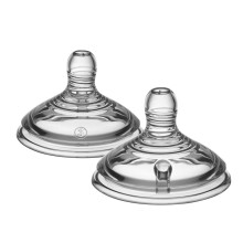 Tommee Tippee Natural Start Baby Bottle Teats, Fast Flow for 6m+, Pack of 2 Brea