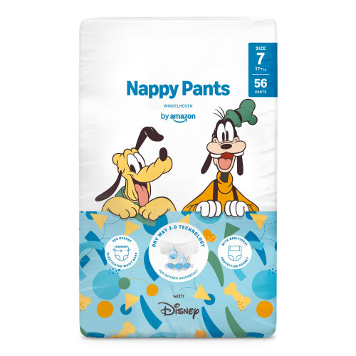 by Amazon Disney Nappy Pants - Size 7 (17+ kg) - 56 Pants