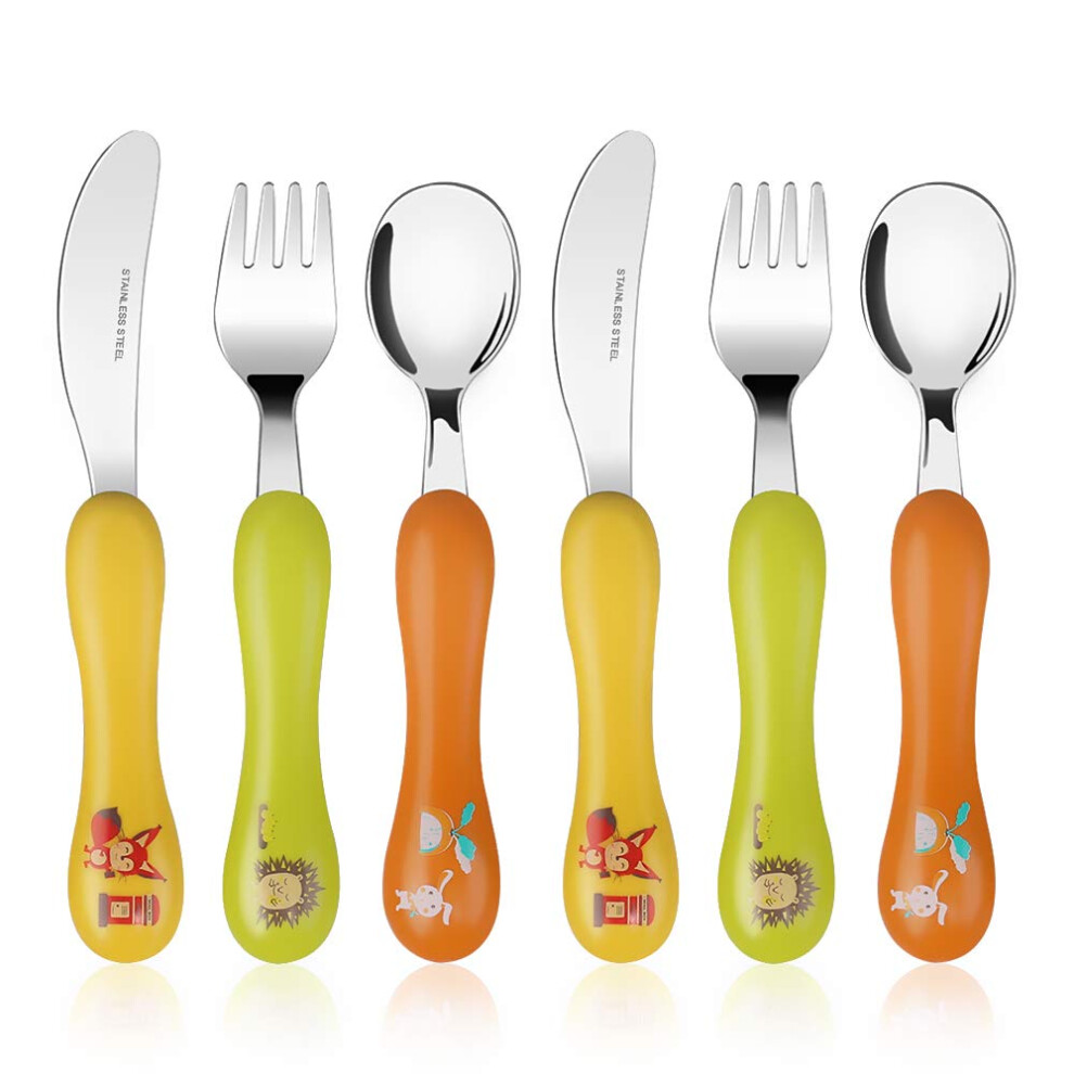 Baby Spoons, Kids Forks With 2 Knives, 2 Forks And 2 Spoons, Baby Cutlery, Gifts For Kids Lehoo Castle