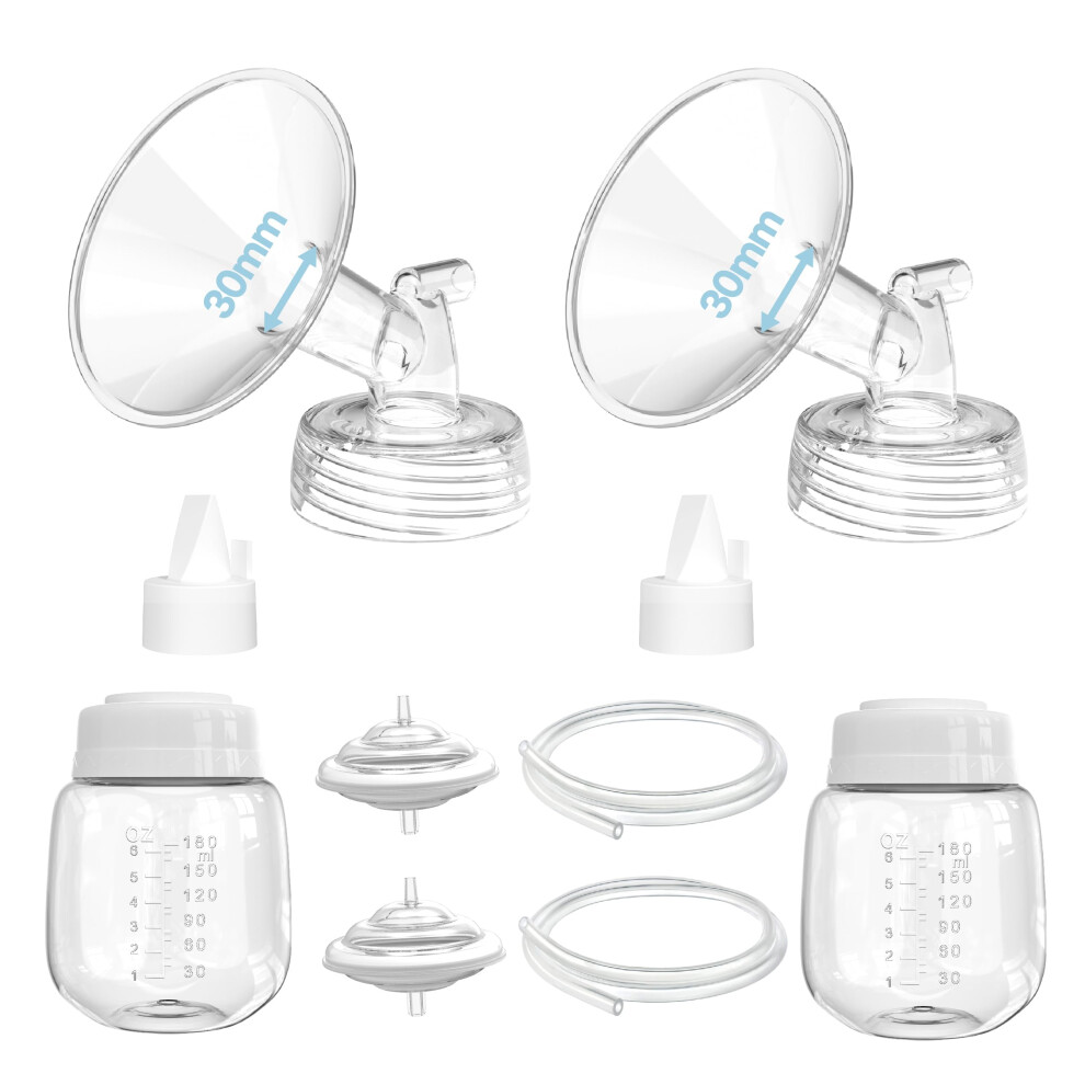 Cubcare Spectra Replacement Pump Parts Compatible With S1/S2/9 Plus, Spectra Flanges, Duckbill Valves, Backflow Protectors (Diaphragm Included), Tubings&Bott