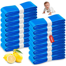 GLORHA 16 Pack Nappy Bin Refills, Diaper Pail Refill Bags Compatible with Angelcare and Spross Diaper, Twist & Click and all others