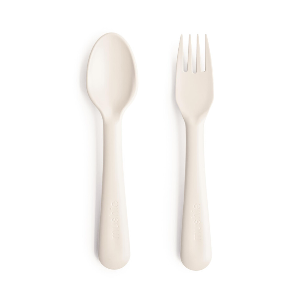 Fork And Spoon Set For Kids | Flatware Cutlery | 1X Set Of Dinnerware Pieces | Reuseable | Dishwasher- And Microwave Safe Mushie