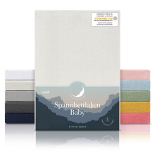 Laleni Moses Basket Sheets 28–30 x 76–78 cm Set of 2, Oeko-Tex Certified Soft 135 g/m² Cotton Travel Cot Sheets, Ivory