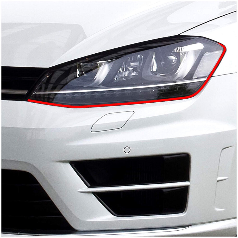 Finest Folia Devil Eye Style Stripe Headlight Film Decorative Strips Self-Adhesive Red 5051226426810